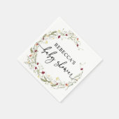 Minimalistisch Boho Wildflower Greenery Baby showe Servet (Hoek)