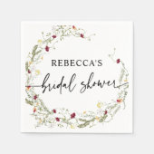 Minimalistisch Boho Wildflower Greenery Vrijgezell Servet (Voorkant)