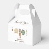Minimalistisch Boho Winter Jongen Clothesline Baby Bedankdoosjes (Voorkant Zijde)