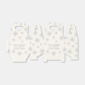 Minimalistisch Boho Winter Sneeuwvlok Baby shower Bedankdoosjes (Uitgevouwen)