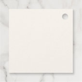 Minimalistisch Boho Winter Sneeuwvlok Baby shower Bedankjes Labels (Achterkant)