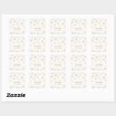 Minimalistisch Boho Winter Sneeuwvlok Baby shower Vierkante Sticker (Vel)