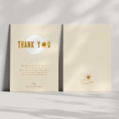 Minimalistisch Boho zonneschijn plat verticaal Bab Bedankkaart