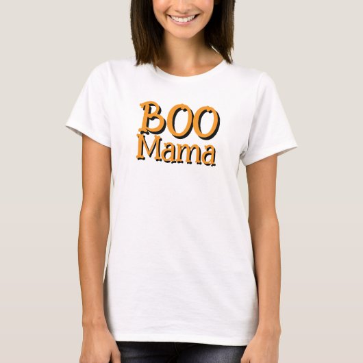 Minimalistisch Boo Mama T-shirt (Voorkant)