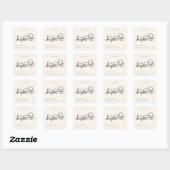 Minimalistisch Book Lover kaarsenlabel Vierkante Sticker (Vel)