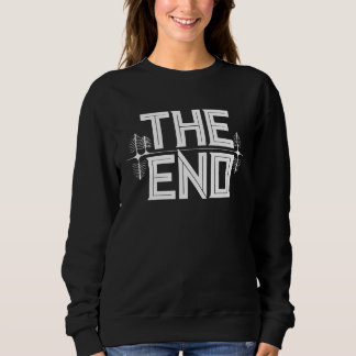 Minimalistisch boomontwerp met 'THE END'-tekst Trui