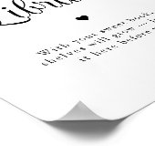 Minimalistisch bord 'Babybibliotheek' voor baby sh Poster (Hoek)