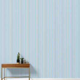 Minimalistisch bord blauw en wit elegant gestreept behang