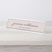 Minimalistisch Bord voor moderne kalligrafiedesk Bureau Naambordje (Voorkant)