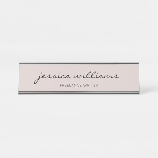 Minimalistisch Bord voor moderne kalligrafiedesk Bureau Naambordje (Voorkant)