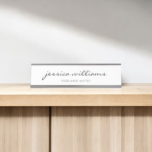 Minimalistisch Bord voor moderne kalligrafiedesk Bureau Naambordje
