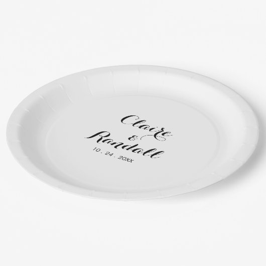 Minimalistisch Bord zwart-witpapier (Gekanteld)