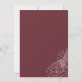 Minimalistisch bordeaux geometrisch Details Progra Kaart (Achterkant)