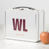 Minimalistisch bordeaux roze gepersonaliseerd mono (In situ)