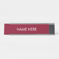 Minimalistisch bordeaux wit aangepaste naam tekst 