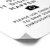 Minimalistisch bordje met wieltjes Foto Guestbook Poster (Hoek)