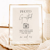 Minimalistisch bordje voor een foto van bruiloft poster