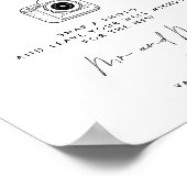 Minimalistisch bordje voor foto van bruiloft poster (Hoek)