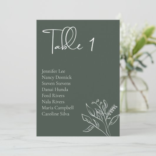 Minimalistisch borduurrooster voor het huwelijk kaart (Staand voorkant)