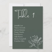 Minimalistisch borduurrooster voor het huwelijk kaart (Achterkant)