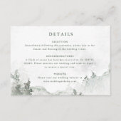 Minimalistisch bos detail bruiloft informatiekaartje (Voorkant)