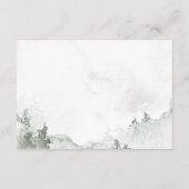 Minimalistisch bos detail bruiloft informatiekaartje (Achterkant)