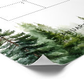 Minimalistisch bos Guess de Vervaldatum kalender Poster (Hoek)