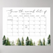 Minimalistisch bos Guess de Vervaldatum kalender Poster (Voorkant)