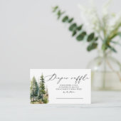 Minimalistisch bos Luier verloting ticket Informatiekaartje (Staand voorkant)