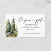 Minimalistisch bos Luier verloting ticket Informatiekaartje (Voorkant)