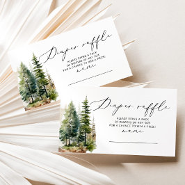 Minimalistisch bos Luier verloting ticket Informatiekaartje