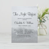 Minimalistisch bos Rustic Woodland Rehearsal Dinne Kaart (Staand voorkant)