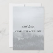 Minimalistisch bos Rustic Woodland Rehearsal Dinne Kaart (Achterkant)