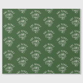 Minimalistisch bosgroen Een gelukkige camper Cadeaupapier (Vlak)