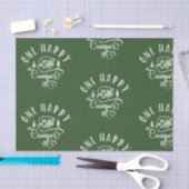 Minimalistisch bosgroen Een gelukkige camper Tissuepapier (Craft)