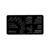 Minimalistisch Botanisch 1 OZ druppelflesetiket Etiket (Voorkant)