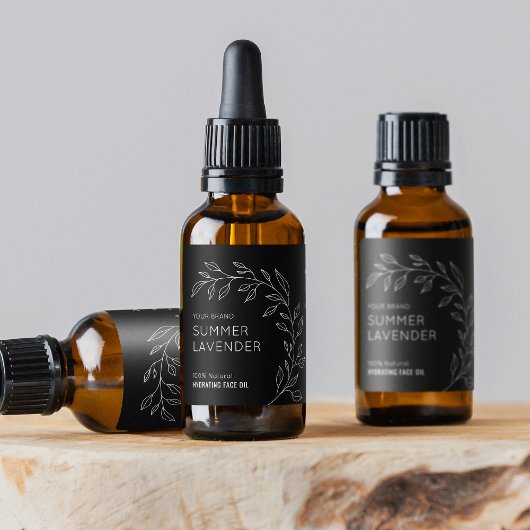 Minimalistisch Botanisch 1 OZ druppelflesetiket Etiket