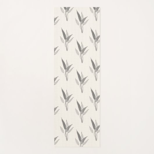 Minimalistisch Botanisch Boho-ontwerp voor Natuur Yogamat (Voorkant)