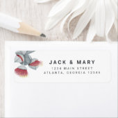 Minimalistisch botanisch bruiloft etiket (Insitu)