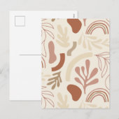 Minimalistisch botanisch feestdagenkaart (Voorkant / Achterkant)