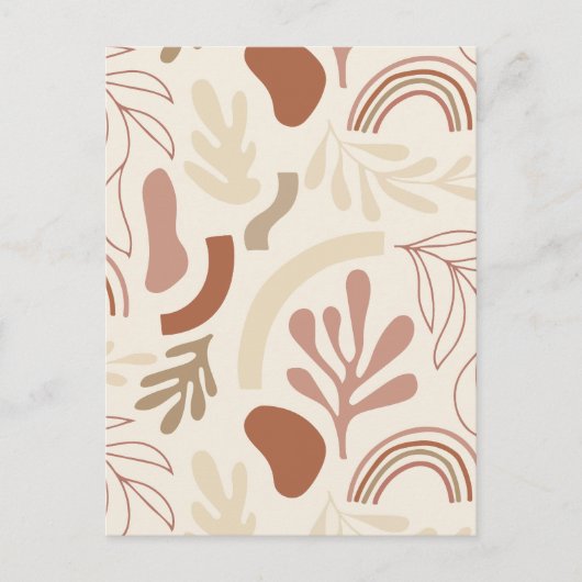 Minimalistisch botanisch feestdagenkaart (Voorkant)