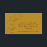 Minimalistisch botanisch geel boho bruiloft informatiekaartje<br><div class="desc">Minimalistische Kaart voor Botanische Kunstwerken Yellow Boho Wedding Enclosure</div>