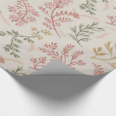 Minimalistisch botanisch inpakpapier met wilde blo (Hoek)