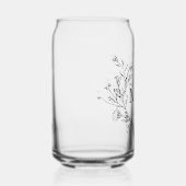 Minimalistisch botanisch monogram bruiloft chique blikvorm glas (Rechts)