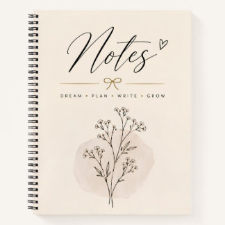 Minimalistisch botanisch notitieboek