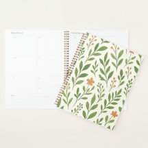 Minimalistisch botanisch patroon met groene blader