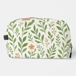 Minimalistisch botanisch patroon met groene blader toilettasje
