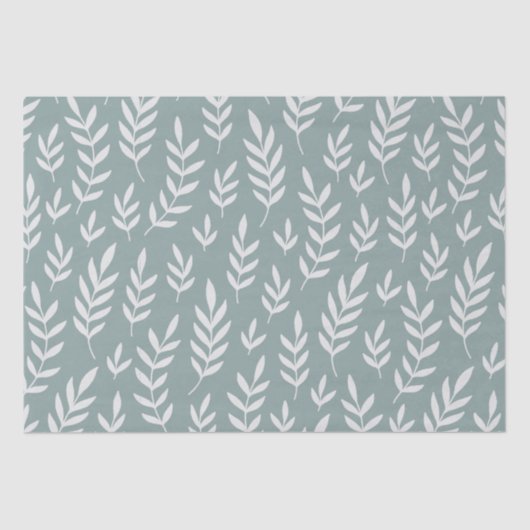 MINIMALISTISCH BOTANISCH SALIE GROEN BLADBLADMOTIE TISSUEPAPIER (Voorkant)