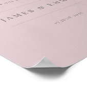 Minimalistisch botanisch welkomstbord Dusky Rose Poster (Hoek)