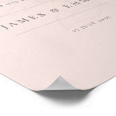 Minimalistisch botanisch welkomstbord | Warm Blush Poster (Hoek)